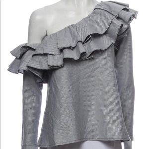 One shoulder ruffle top
